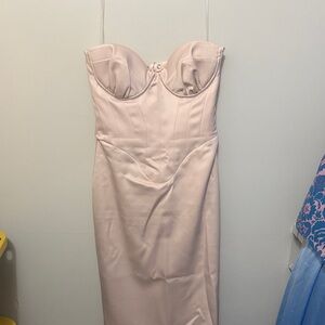 House of CB Strapless Blush Dress